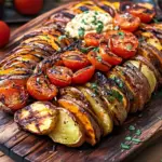 Kartoffel-Schawarma mit Tomaten-Hummus