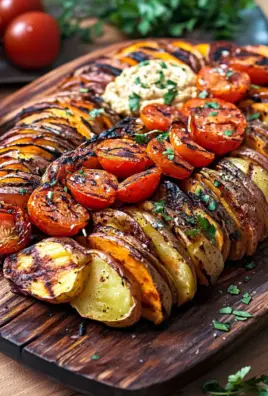 Kartoffel-Schawarma mit Tomaten-Hummus