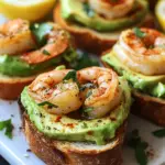 Knoblauch-Garnelen-Crostini mit Avocado