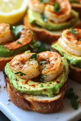 Knoblauch-Garnelen-Crostini mit Avocado 27 Knoblauch-Garnelen-Crostini mit Avocado