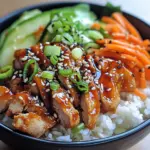 Koreanischer Reis H&auml;hnchen Bowl