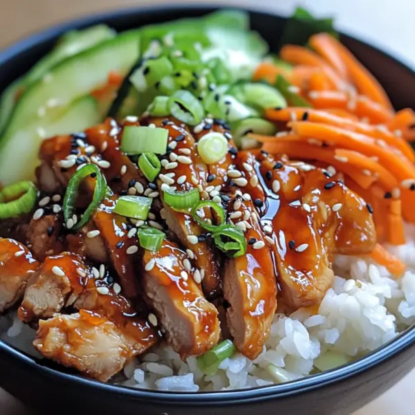 Koreanischer Reis Hähnchen Bowl