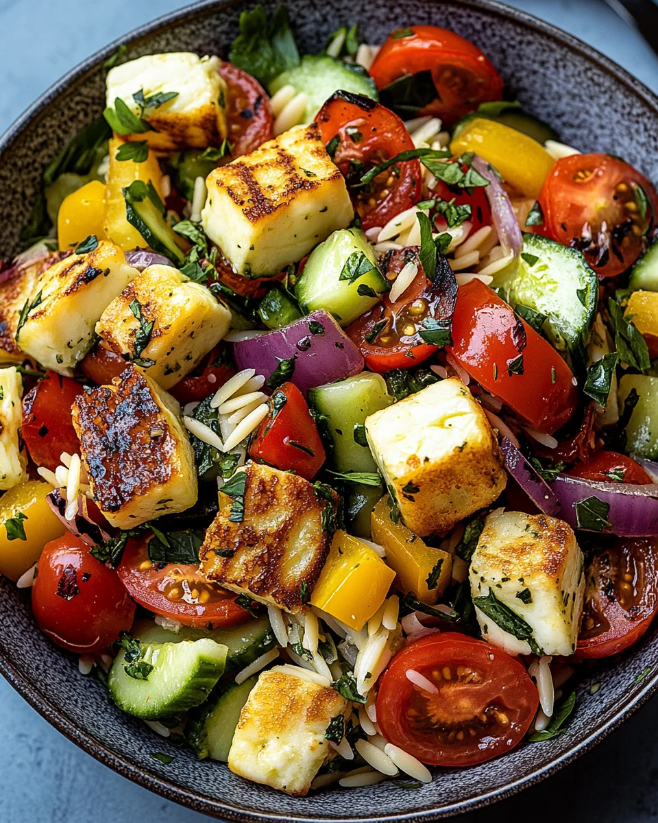 Kritharaki-Salat mit Halloumi-Croutons 21 Kritharaki-Salat