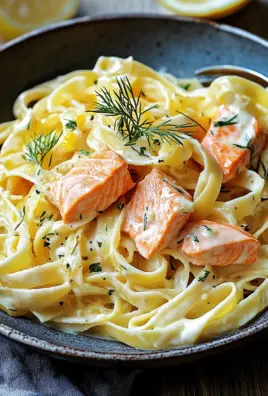Lachs-Tagliatelle mit cremiger Zitronensoße
