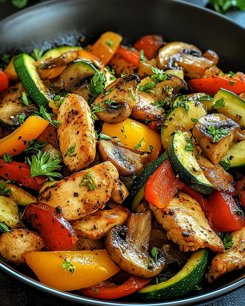 Low-Carb Gemüsepfanne mit Geflügel 23 Low-Carb