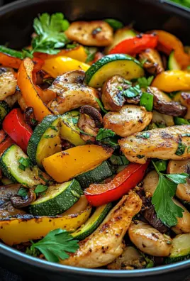 Low-Carb Gemüsepfanne mit Geflügel