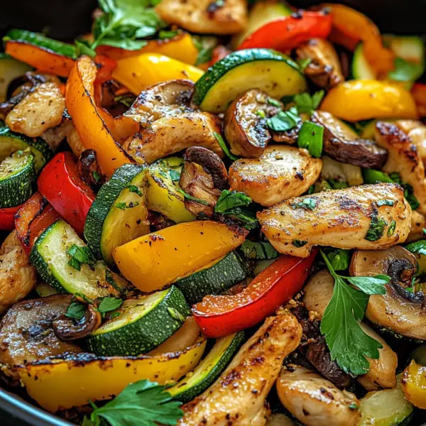 Low-Carb Gemüsepfanne mit Geflügel