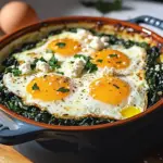 Low Carb Spinat-Auflauf mit Feta und Ei