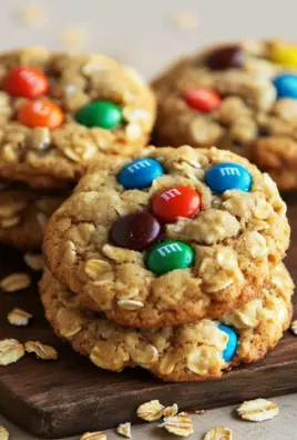 M&M-Cookies mit Haferflocken