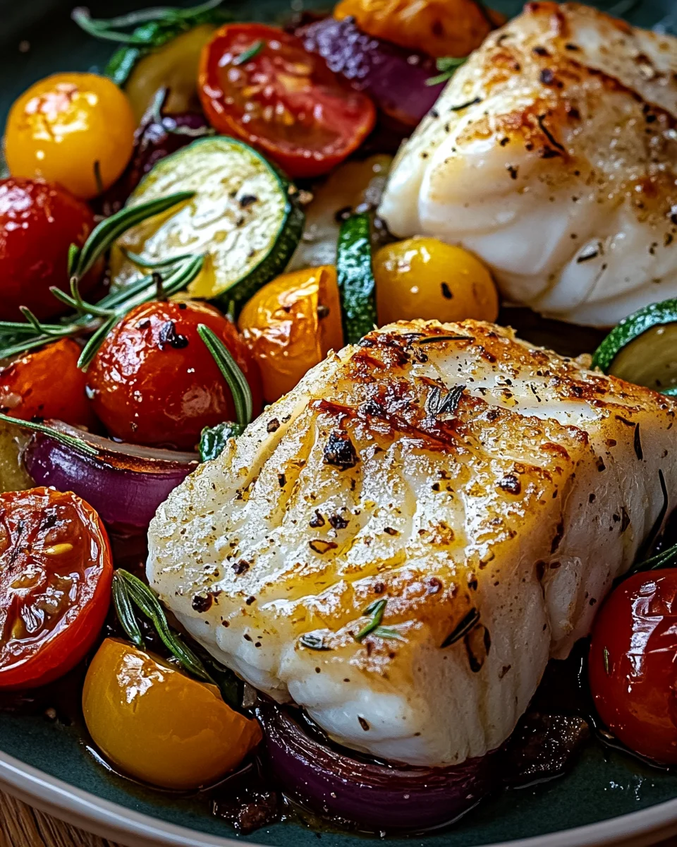 Mediterran Gebackene Fischfilets mit Gemüse 21 Mediterran