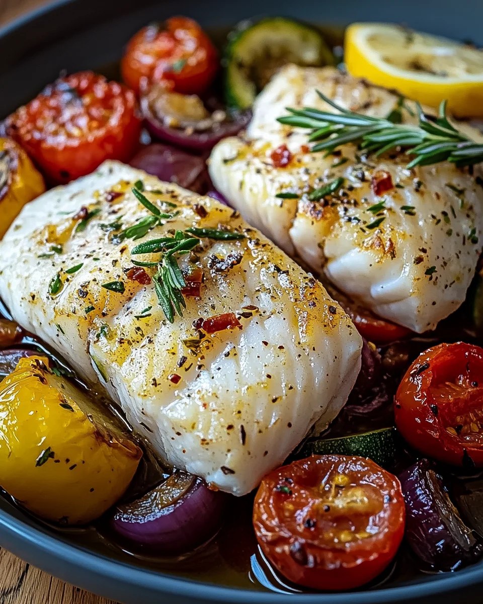 Mediterran Gebackene Fischfilets mit Gemüse 23 Mediterran Gebackene Fischfilets mit Gemüse