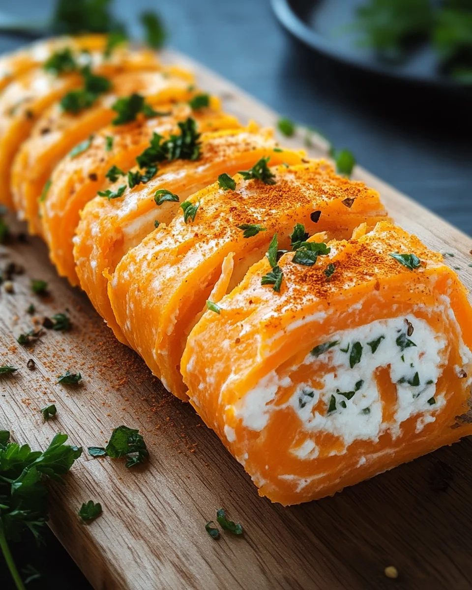 Möhrenrolle mit Frischkäse
