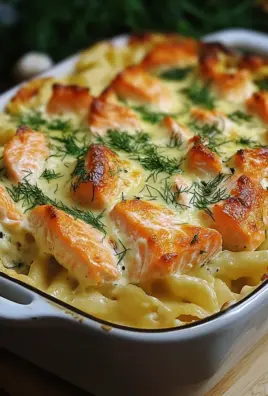Nudelauflauf mit Lachs und Sahne