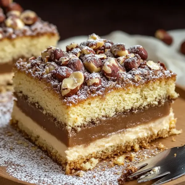 Nusskuchen mit Nougatcreme