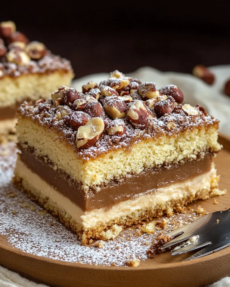 Nusskuchen mit Nougatcreme