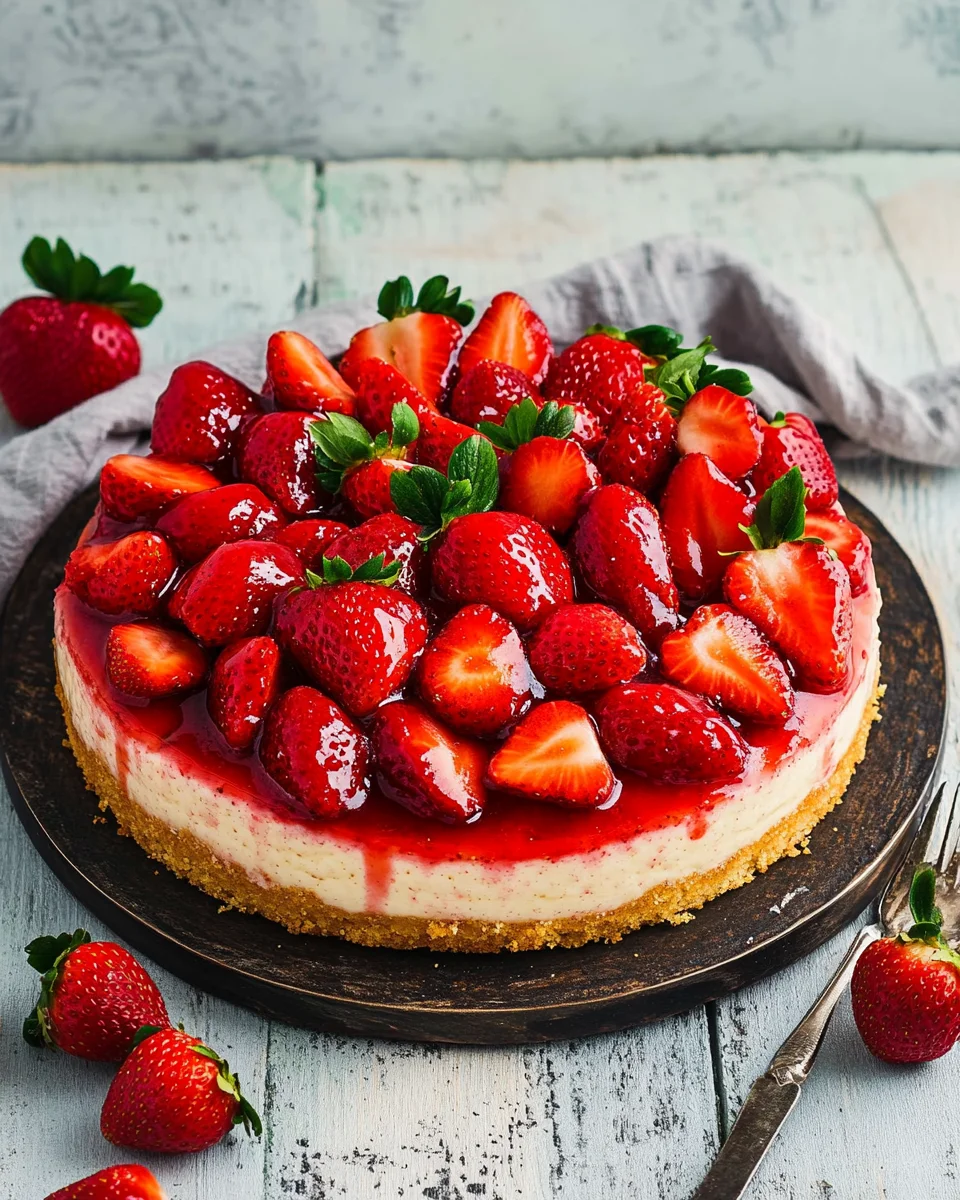 Omas Erdbeerkuchen mit Pudding