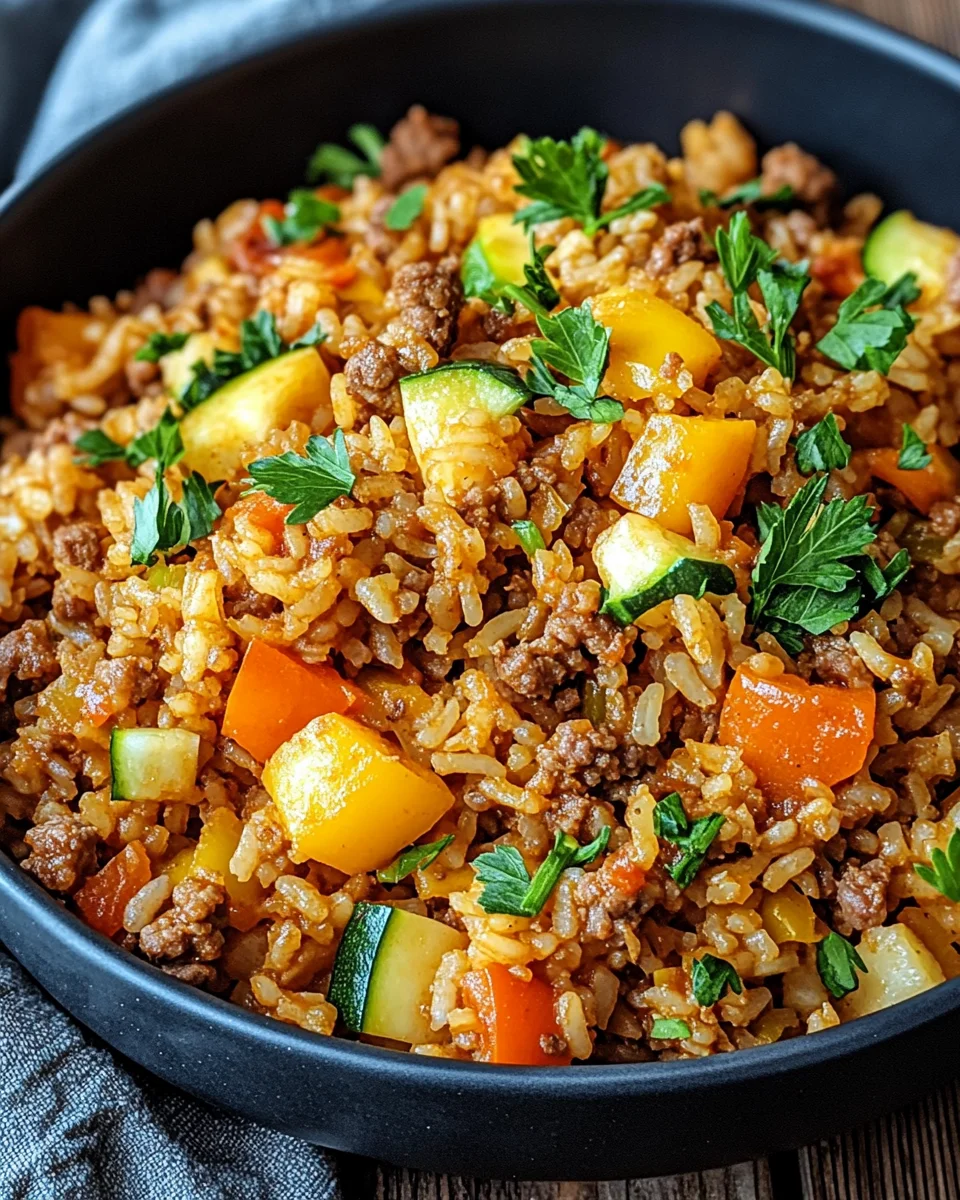 Reis-Hackfleisch-Pfanne