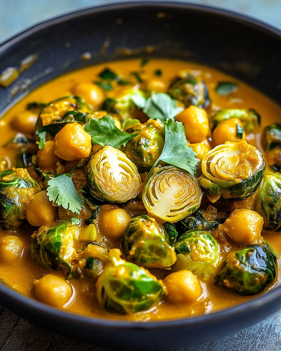 Rosenkohl-Curry mit Kichererbsen