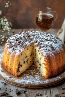Saftiger und lockerer Eierlikörkuchen mit Schokoraspeln