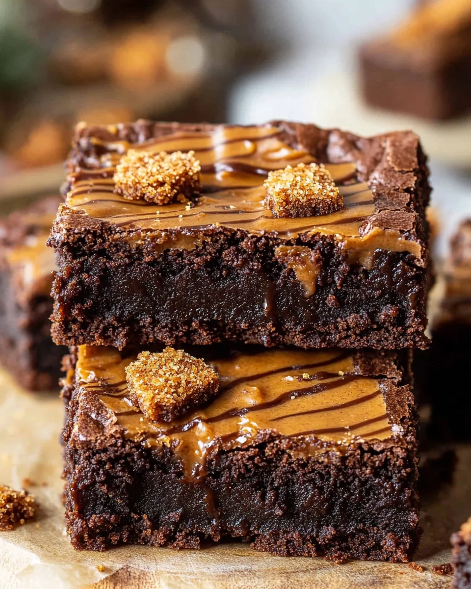 Spekulatius Brownies mit Lotus Biscoff Brotaufstrich 23 Spekulatius