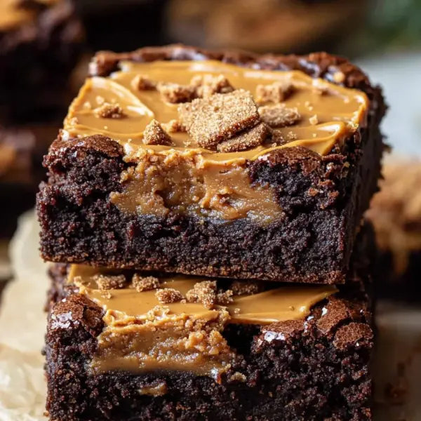 Spekulatius Brownies mit Lotus Biscoff Brotaufstrich