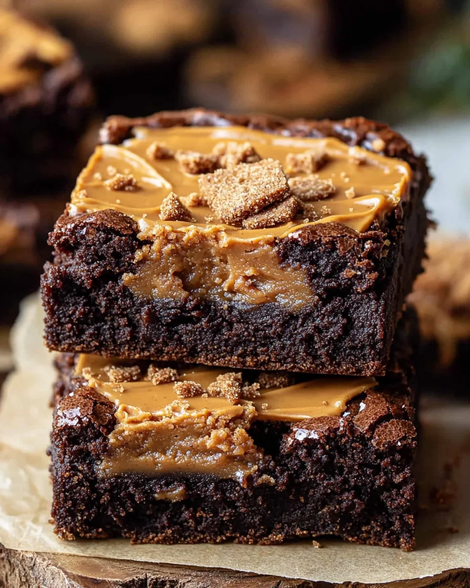 Spekulatius Brownies mit Lotus Biscoff Brotaufstrich 25 Spekulatius Brownies mit Lotus Biscoff Brotaufstrich