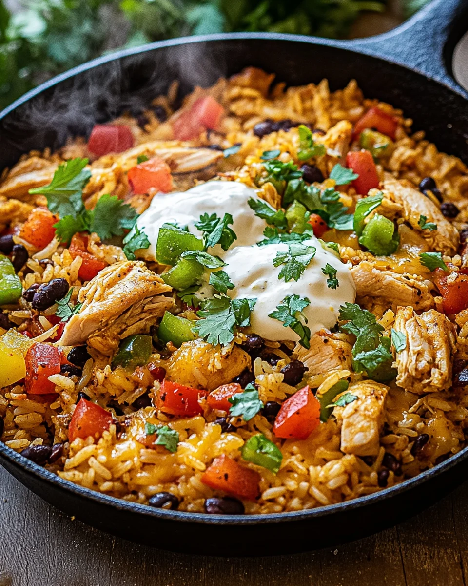 Taco-Pfanne mit Huhn und Reis