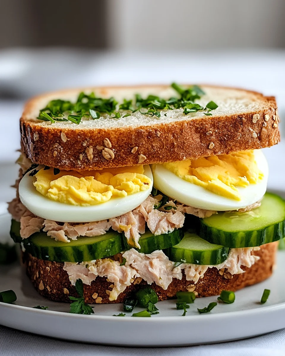 Thunfisch Sandwich mit Ei und Gurke 18 Thunfisch