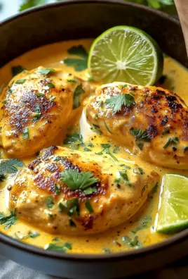 Zartes Hähnchen in Kokos-Limetten-Sauce