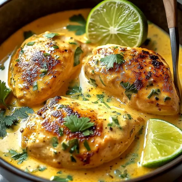Zartes Hähnchen in Kokos-Limetten-Sauce