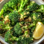 Bestes Airfryer Brokkoli mit Knoblauch und Zitrone