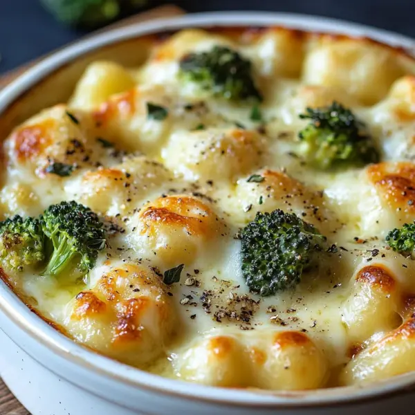Cremiger Gnocchi Brokkoli-Auflauf