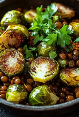 Gebratener Rosenkohl mit Berglinsen 25 Gebratener Rosenkohl mit Berglinsen