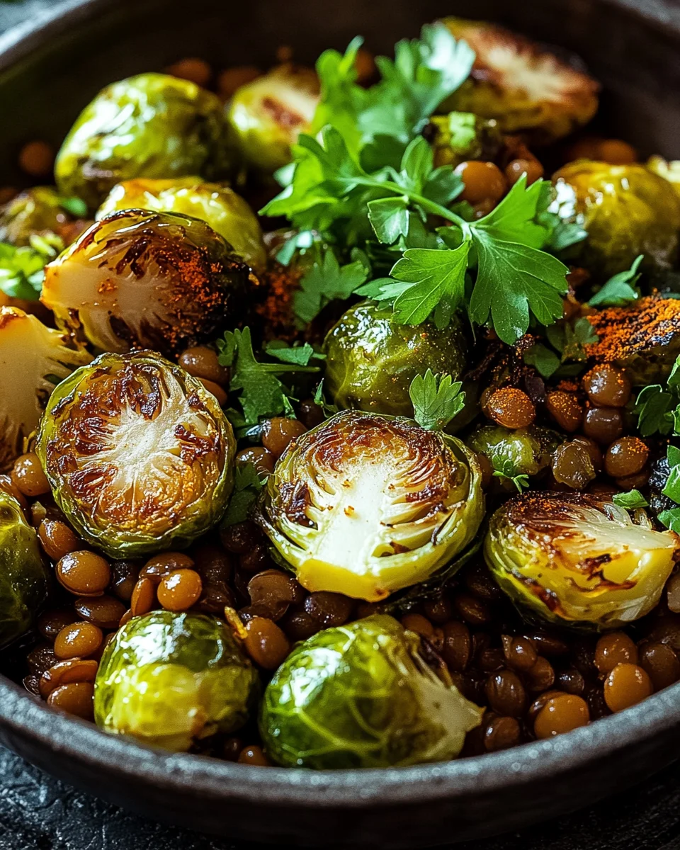 Gebratener Rosenkohl mit Berglinsen 18 Gebratener Rosenkohl mit Berglinsen