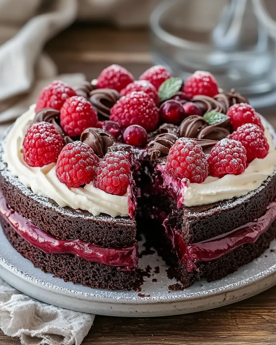 Himbeer Schoko Brownie Torte 28 Himbeer Schoko Brownie Torte