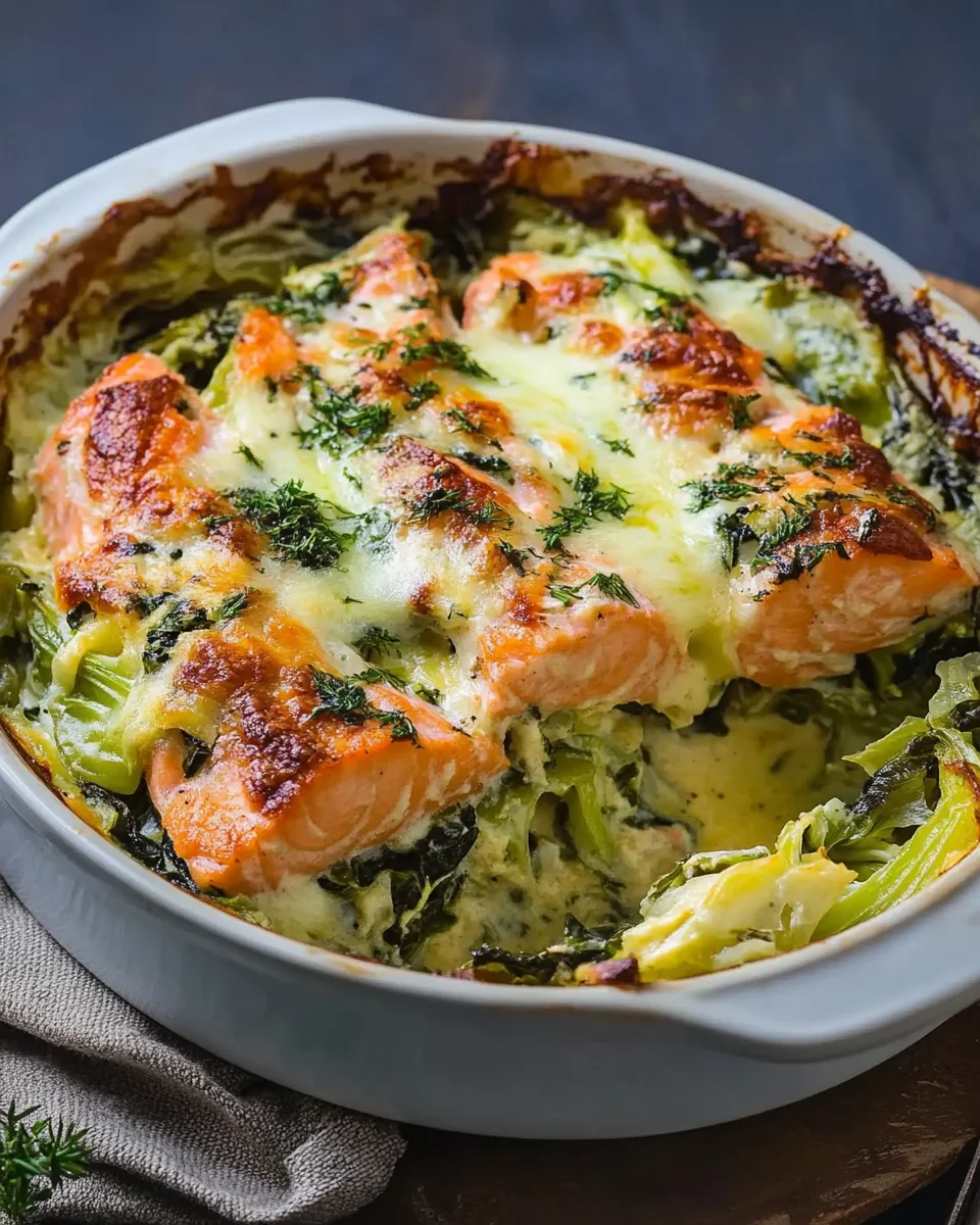 Lachs-Spitzkohl-Auflauf