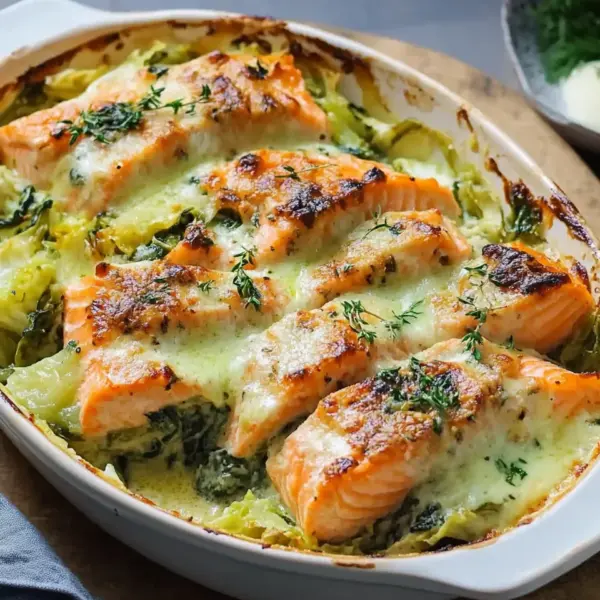 Lachs-Spitzkohl-Auflauf