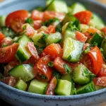 Schneller Thunfischsalat mit Gurke und Tomate