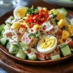 Thunfischsalat mit Ei und Gurke