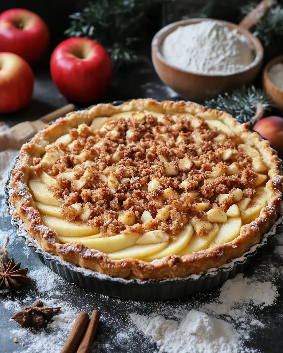 Apfelkuchen vom Blech - mit Pudding und knusprigen Streusel