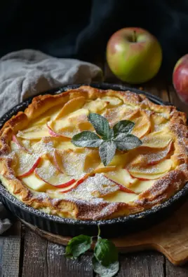 Blätterteigkuchen mit Puddingcreme und Apfel 22 Blätterteigkuchen mit Puddingcreme und Apfel