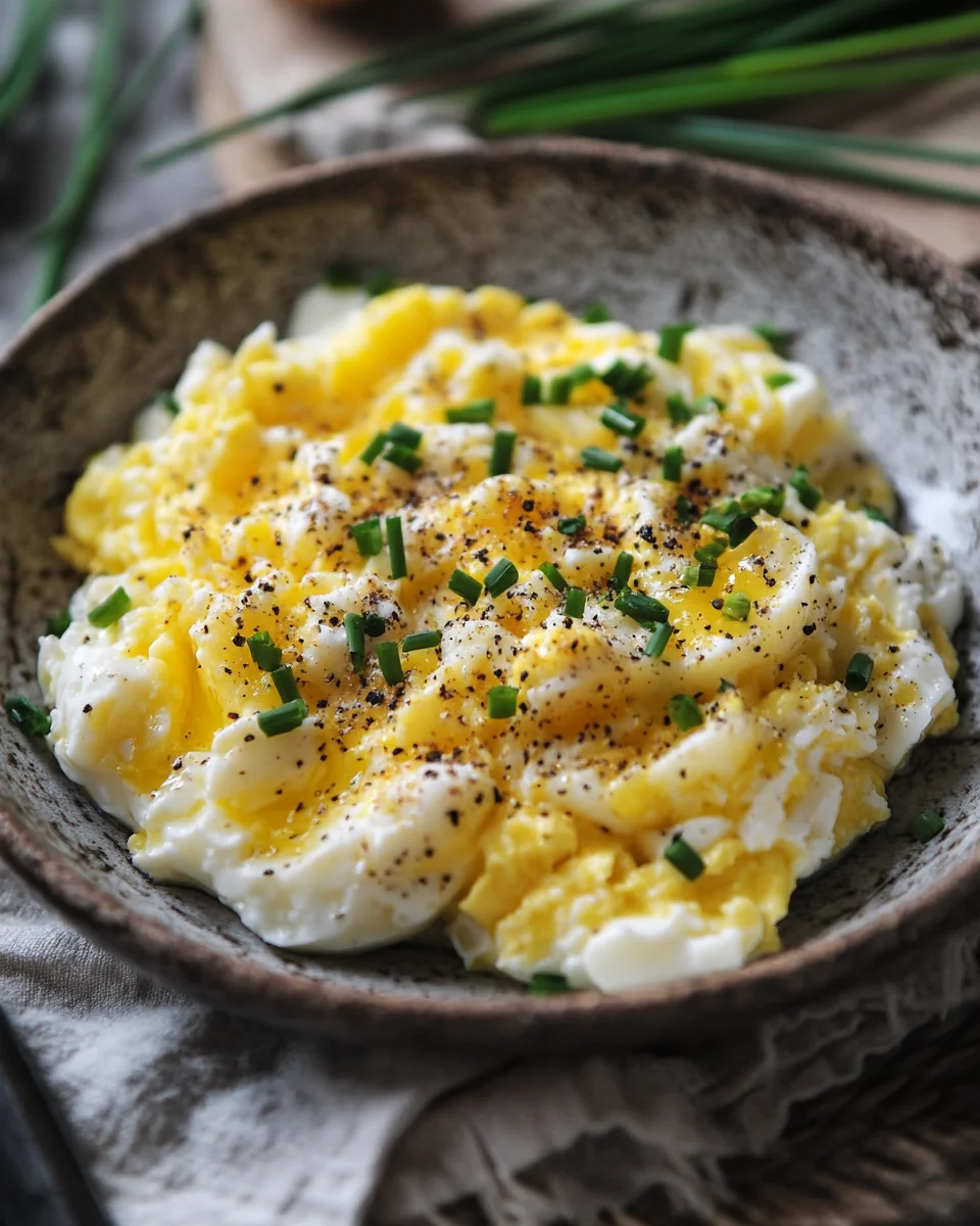Eiersalat aus körnigem Frischkäse 15 Eiersalat
