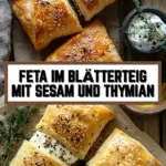 Feta im Blätterteig mit Sesam und Thymian 16 Pinterest Hidden Image