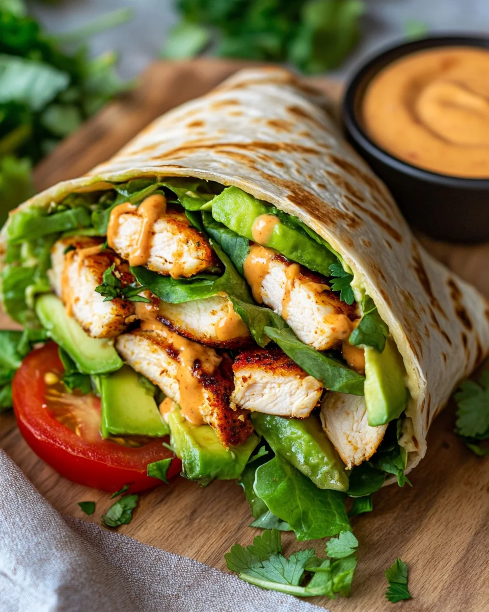 Gegrillter Hähnchen Wrap mit Chipotle Mayo 18 Gegrillter