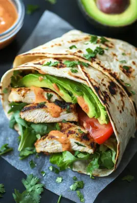 Gegrillter Hähnchen Wrap mit Chipotle Mayo 29 Gegrillter Hähnchen Wrap mit Chipotle Mayo