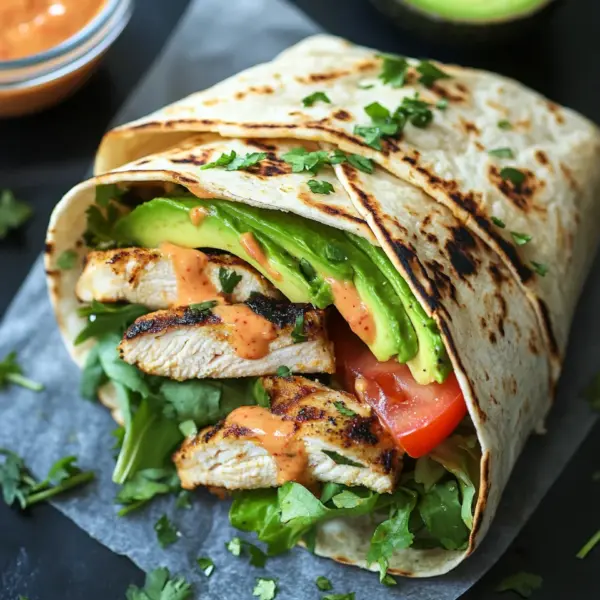Gegrillter Hähnchen Wrap mit Chipotle Mayo