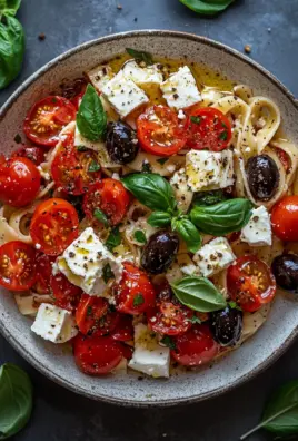 Griechische Reisnudeln mit Tomaten, Feta und Oliven 28 Griechische Reisnudeln mit Tomaten, Feta und Oliven