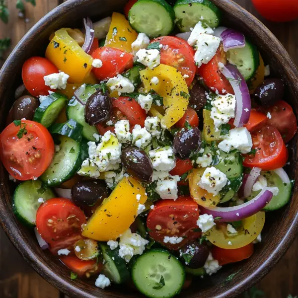 Griechischer Bauernsalat (einfaches Salat Rezept)