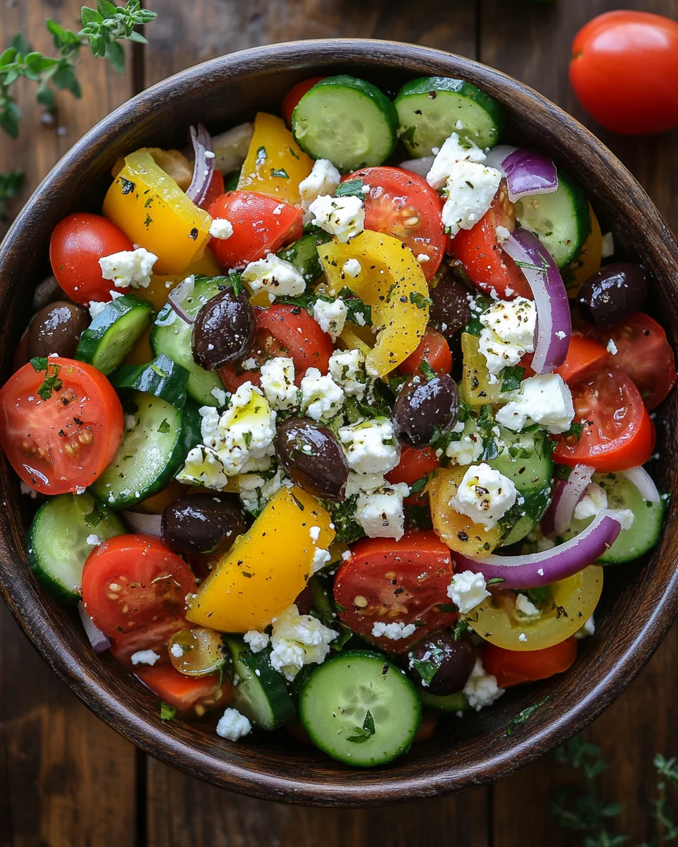 Griechischer Bauernsalat (einfaches Salat Rezept)