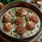 Hackb&auml;llchen in Champignon-Rahmso&szlig;e